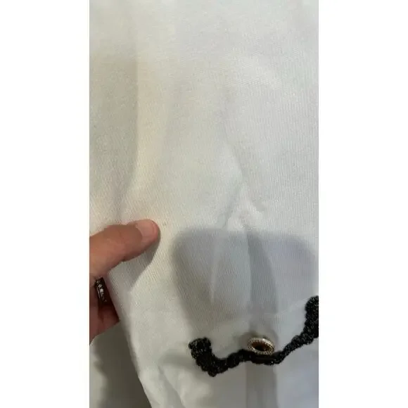 ALEXIA ADMOR White Colorblock Contrast Trim Pearly Buttons Odette Dress sz XL - Picture 7 of 16